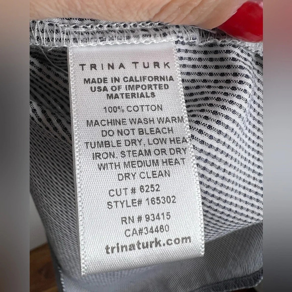 Trina Turk - 100% Cotton Short Dress - size 2 - Picture 6 of 10